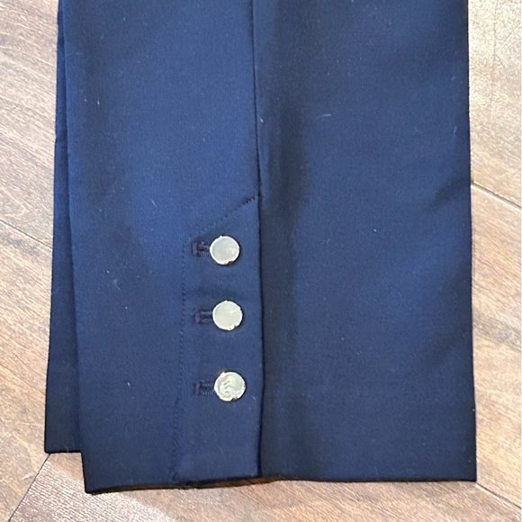 NWT ANN TAYLOR ⚓️ Navy Trousers w/ gold buttons ⚓️ - Picture 3 of 7